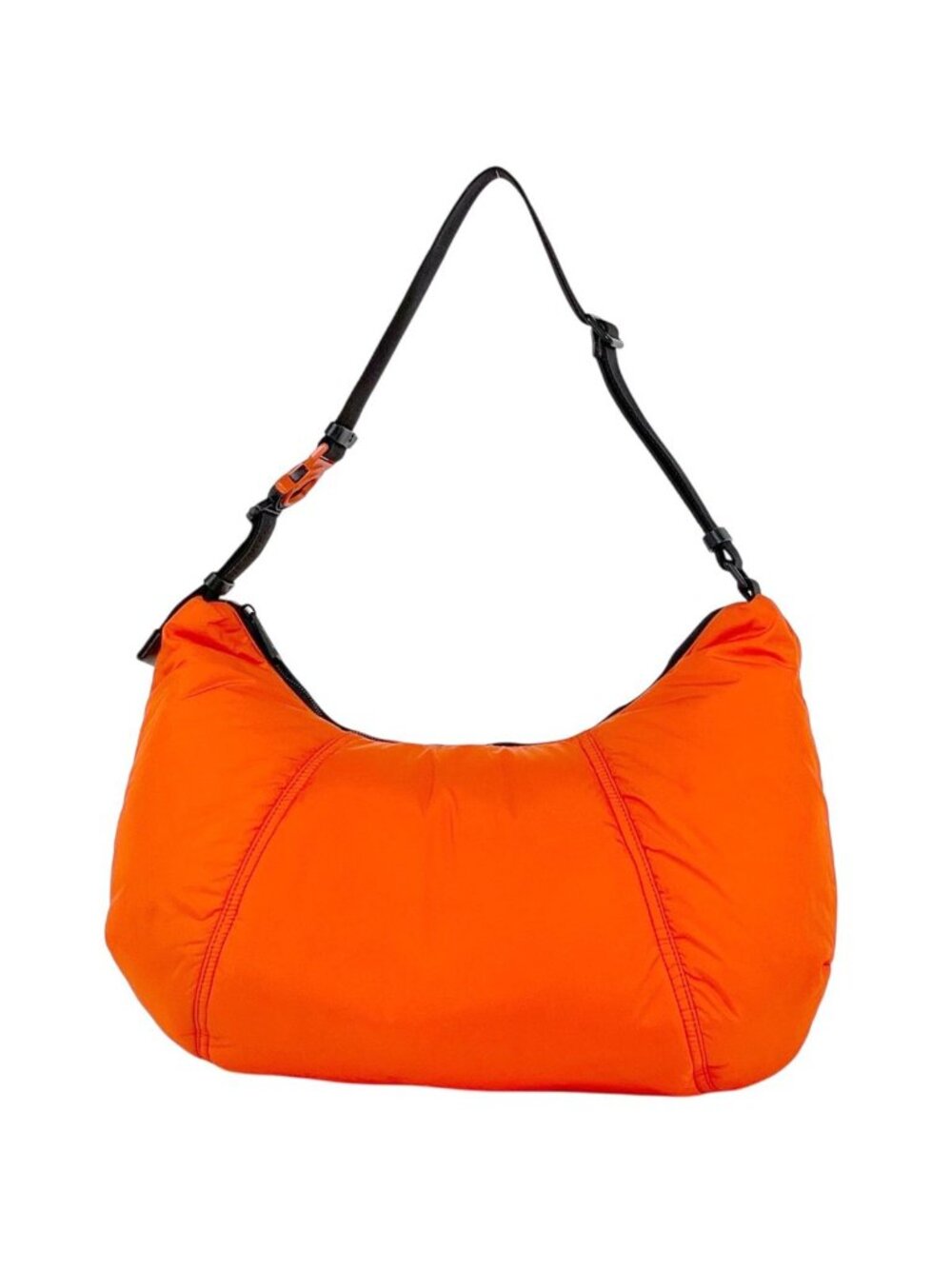 Moncler Spread Red Hobo Large Shoulder Bag Nylon Orange